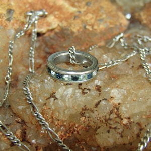 Danecraft cz and sterling eternity ring necklace