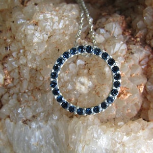 Avon sapphire eternity ring necklace