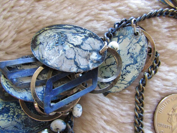 Vintage handcrafted metalworks necklace - image 6