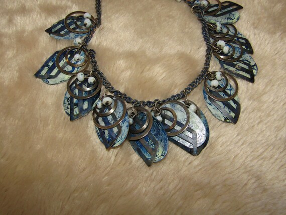 Vintage handcrafted metalworks necklace - image 1