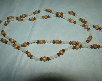 Vtg faux stone beaded necklace