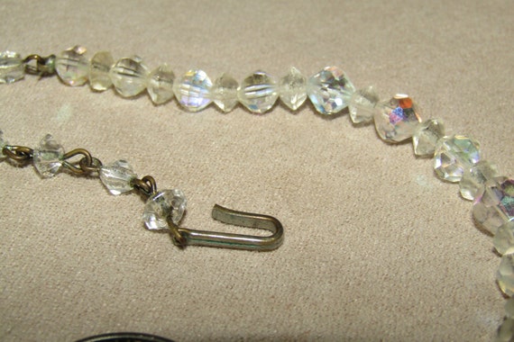 Vtg rainbow crystal choker necklace - image 5