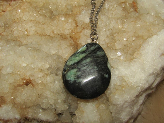 Vintage Kambaba Jasper stone necklace - image 1
