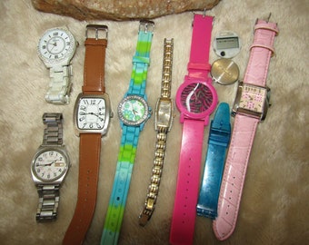 Lot of watches for parts, repair or crafting