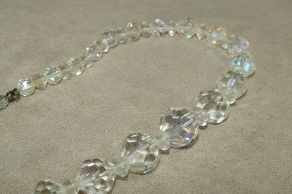 Vtg rainbow crystal choker necklace - image 6