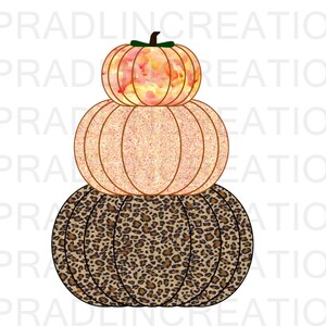 Stacked Pumpkin Digital Design / Leopard Print Pumpkin / Sublimation PNG/JPEG/PDF File / Sublimation Digital Download