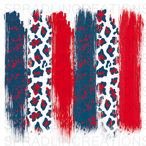 Fond de sublimation léopard rouge et bleu