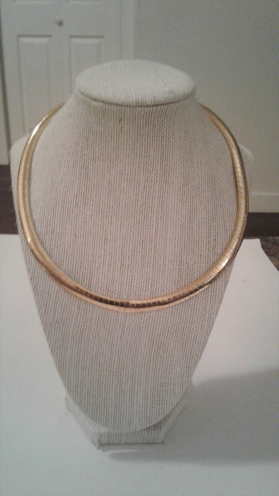 Joan Rivers Vintage Gold Plated Omega Collar Neckl