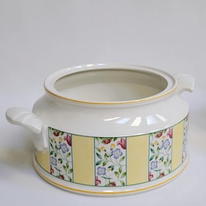 Vintage Villeroy & Boch Round Vegetable Bowl Without Lid: &quot;Virginia&quot; Pattern Porcelain Made in Germany