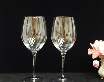 Italian Crystal Premium Chardonnay Wine Glasses ~ Set of 2 ~ By Luigi Bormioli Rocco ~ 20 Ounce 9 1/2" Tall