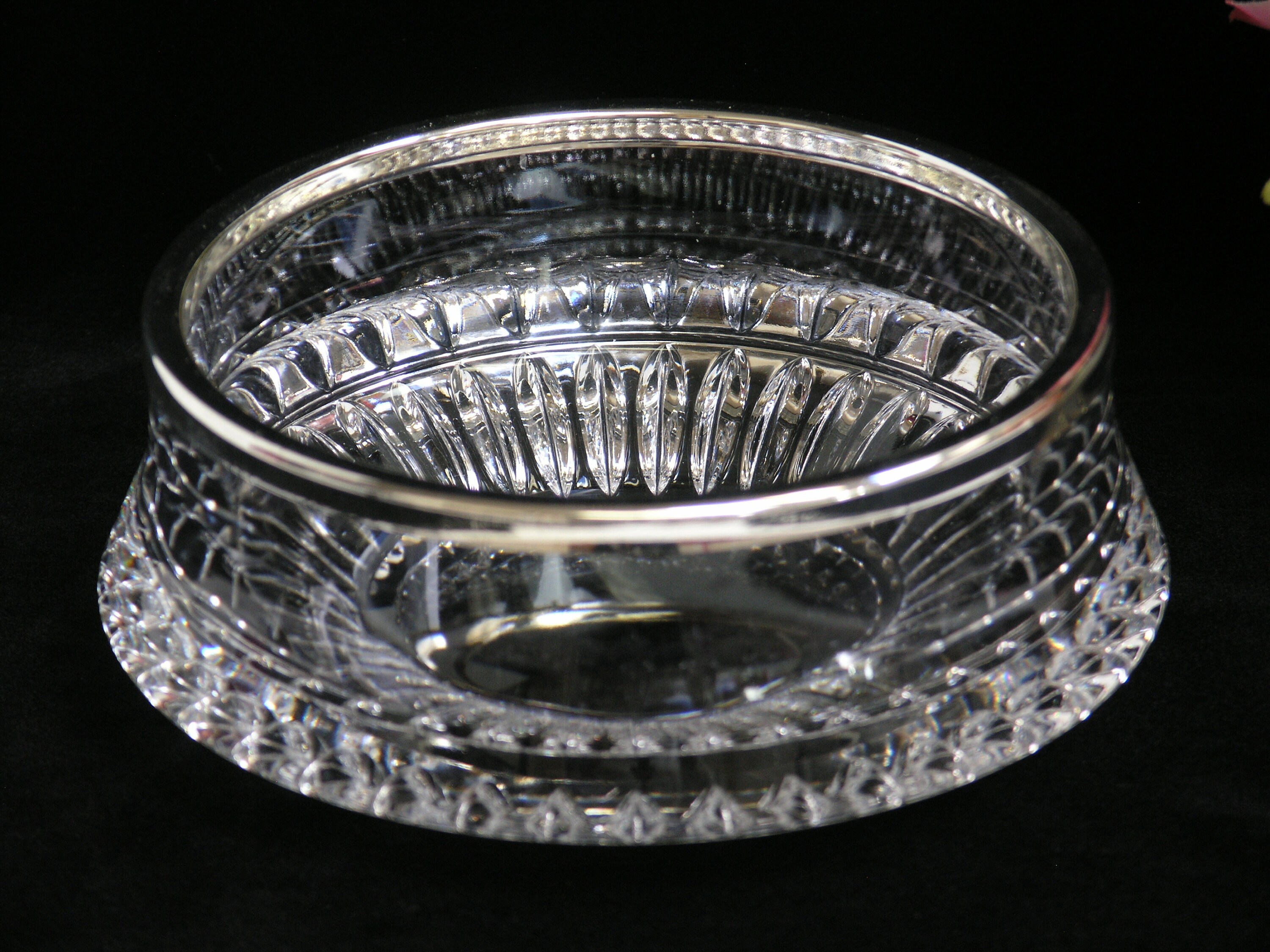 Gorham Crystal Serving Bowl With Silver Rim / Perfect Like Etsy