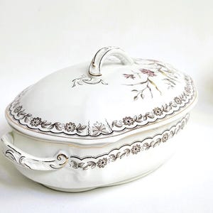 Antique T & K Boote Covered Vegetable Bowl ~ Waterloo Potters c:1891 ~ England