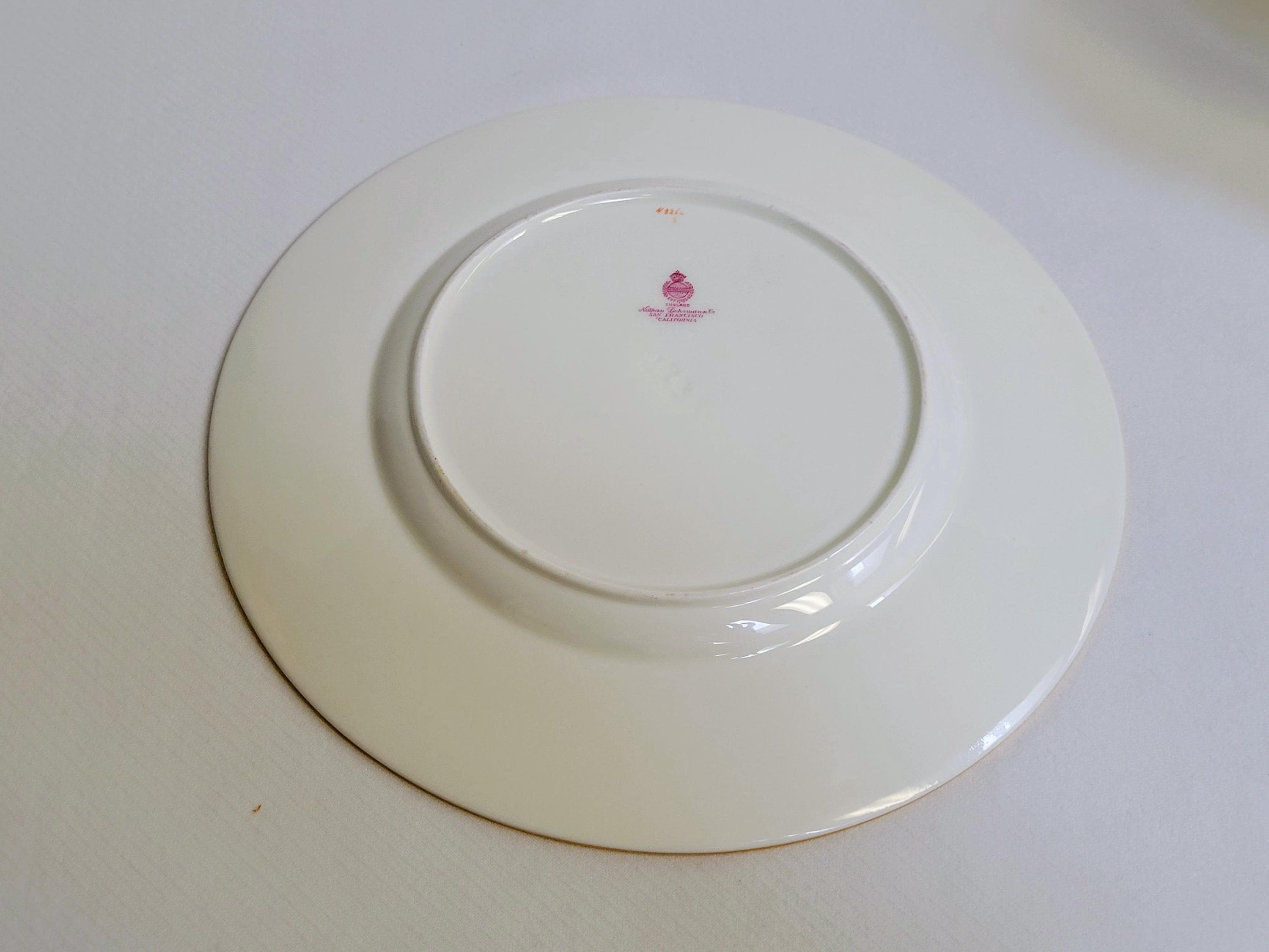 Antique Minton Dinner Plate: Bold Red Band With Encrusted Gold