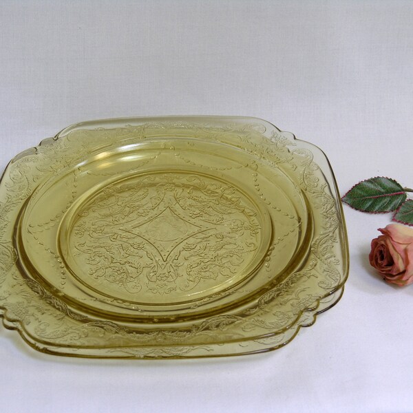 Square Glass Plate Etsy