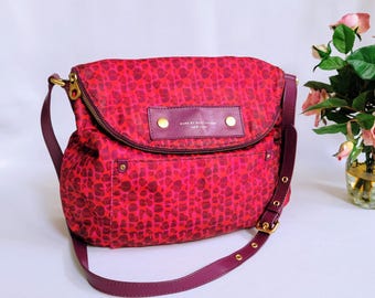 Marc Jacobs Natasha Crossbody Bag: Purple/Red Nylon Hobo