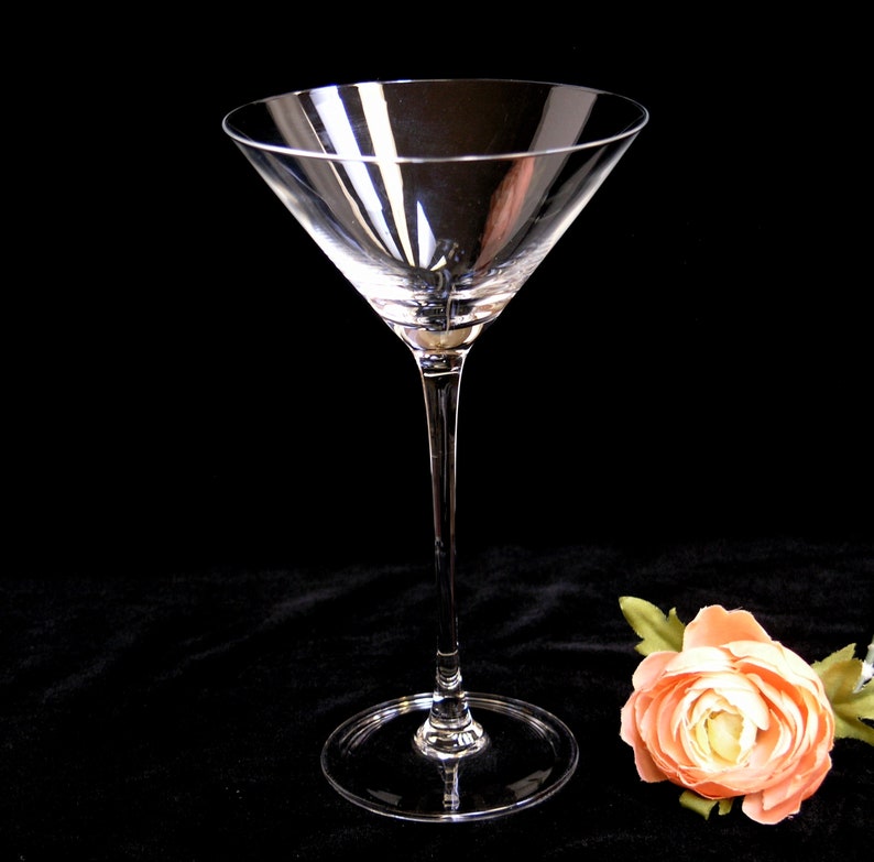 Tall Crystal Martini Glass / Nice Crystal Ring / Bowl Holds 8 Etsy