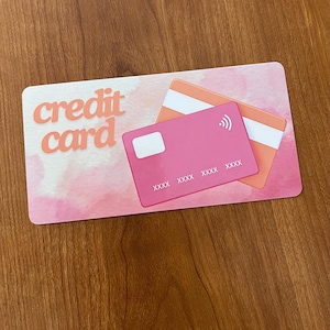 Tableaux de bord plastifiés pour cartes de crédit // dimension pour enveloppes A6 zippées ou décompressées // commander avec ou sans enveloppes