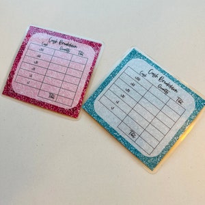 Carte bancaire réutilisable / plastifiée / couleur rose ou bleu sarcelle / recto-verso