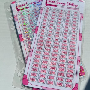 10,100 savings challenge laminate tracker || a6 binder size || savings challenge