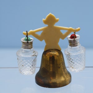Vintage 1950&#39;s Dutch bell  with salt and pepper shaker