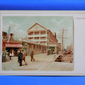 Cartão postal antecipado Raphael Tuck Atlantic City Hotel Luray. Costas indivisas