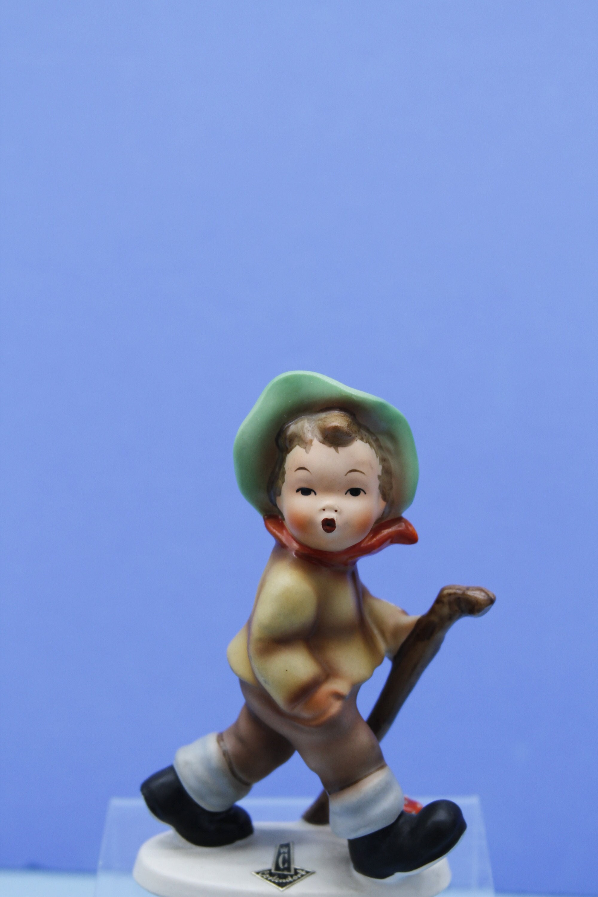 ヴィンテージ ドイツ コルテンドルフ フィギュア 杖を持った少年