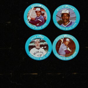 1984 Fun Food Baseball Pins lot of 4  Toranto Blue Jays