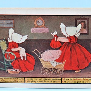 Ullman Sunbonnet Twins No 72, quarta-feira de manhã estavam cheios de preocupações