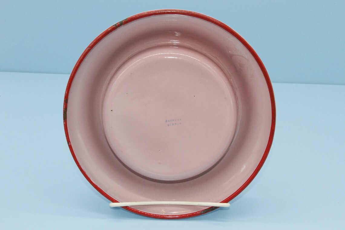 Vintage Pink Enamelware Childs Bowl Made in Germany Etsy