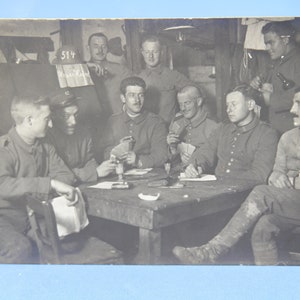 World War I  real photo postcard of military