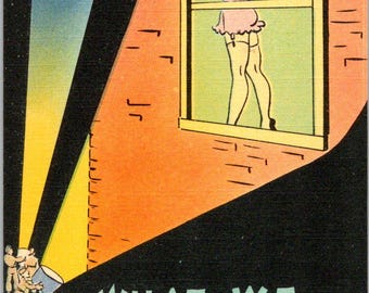 Cartolina d'epoca con fumetti della seconda guerra mondiale