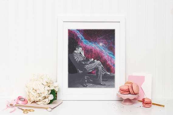 Nikola Tesla Print Nikola Tesla Wall Art Nikola Tesla Etsy