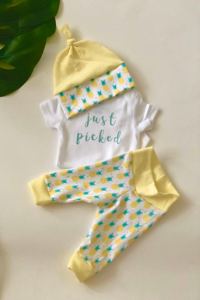 Baby Girl Pineapple Newborn Coming Home Outfit. Pineapple Baby Etsy