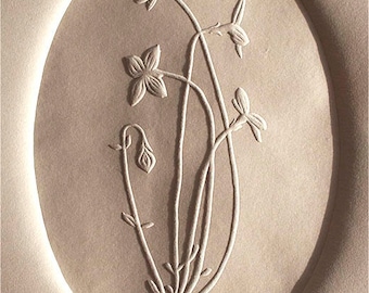 Bluet | Blind Embossed, Limited Edition, Hand-Carved Block Print, Botanical, Native Plants, North Carolina, Appalachian, Blue Ridge