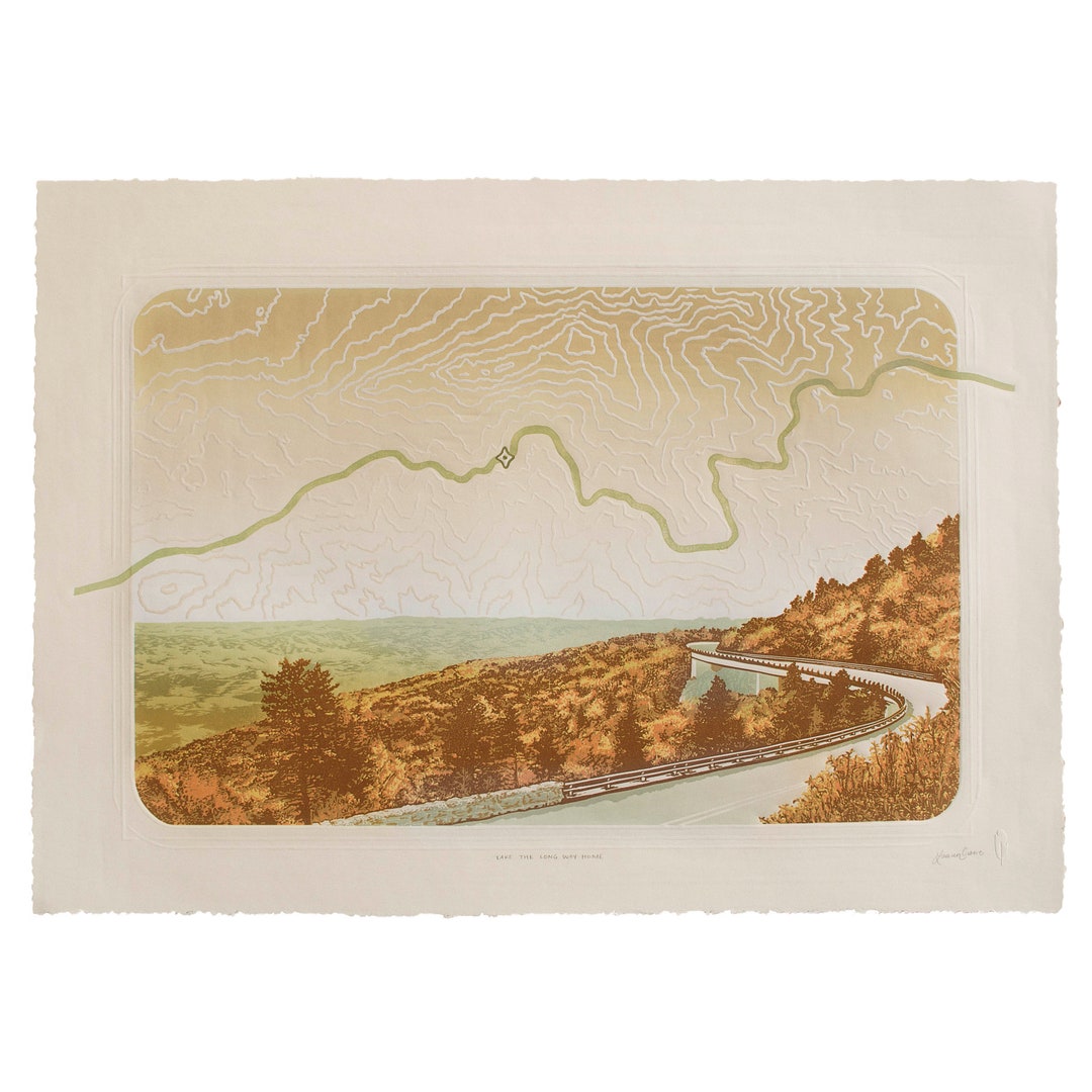 Take the Long Way Home | Embossed, Original, Limited Edition Block ...