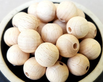 12mm wooden beads, Beech wooden beads, natural organic beads, Jewelry supplies, Beads supplies, Natural wooden beads, round wooden beads