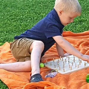 Montessori geoboard, HOGE KWALITEIT, Pegboard, ontwikkelingsspeelgoed, educatief speelgoed, wiskunde voor peuters, rubberen bandbord, Holz Spielzeug afbeelding 5