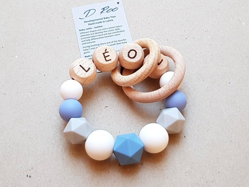 Personalized Baby Boy Rattle Personalized Rattle Baby Shower Etsy