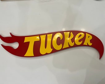 Hot Wheels Style Children's Name Sign
