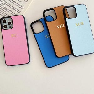 Custom iPhone-hoesje van PU saffianoleer