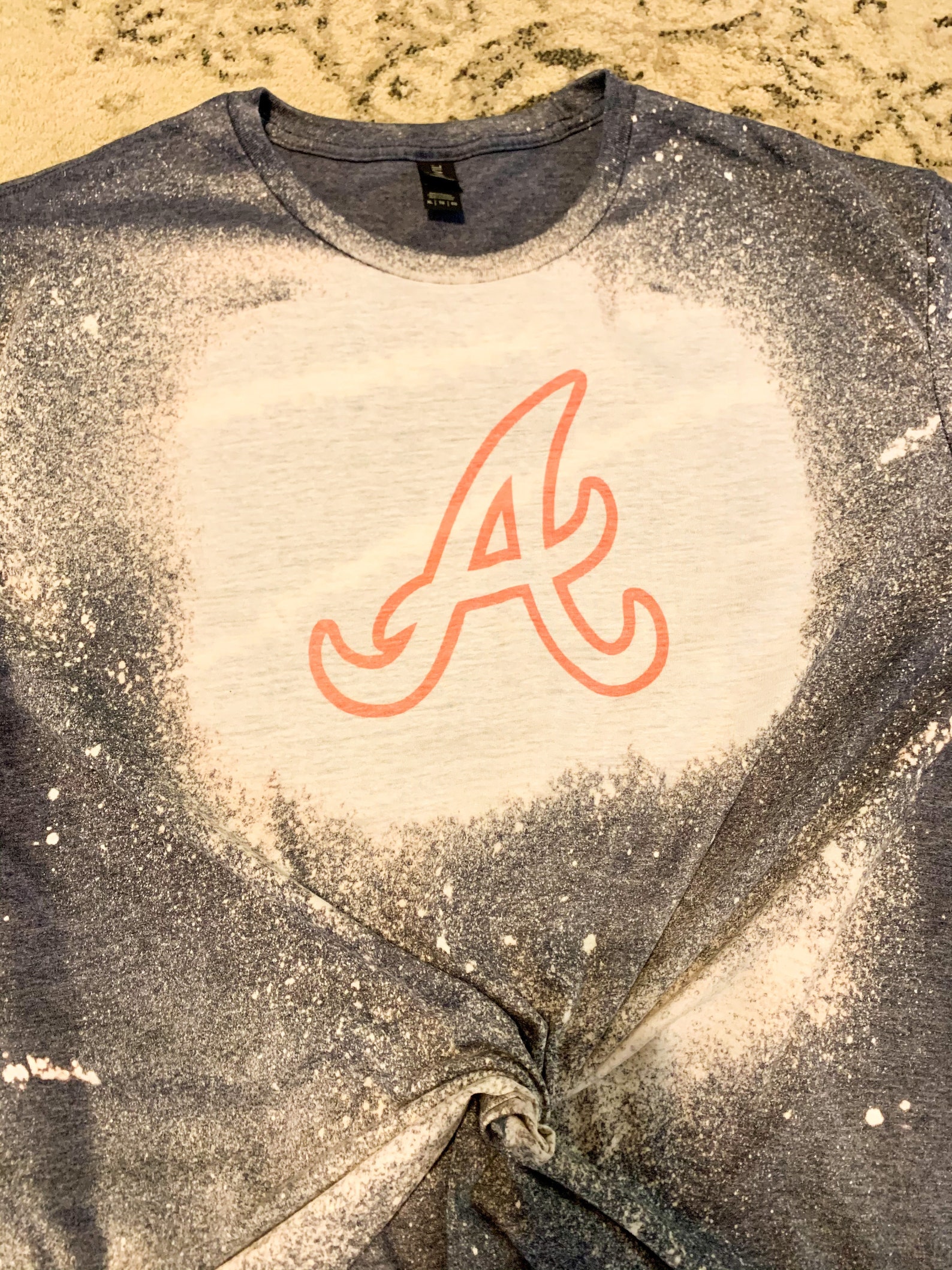 Atlanta Braves Bleached Shirt ATL Braves Shirt | Etsy