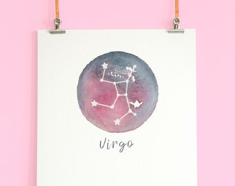 Virgo Star Sign & Zodiac Print