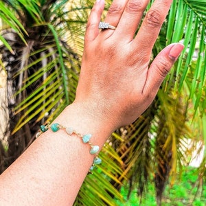 Green Aventurine Bracelet, Dainty bracelet, crystal bracelet, stone-bracelet, minimalist bracelete, prosperity bracelet, Good Luck Crystal