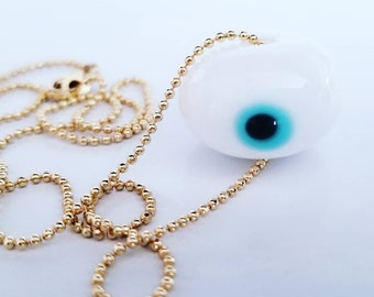 Murano evil eye necklace, Greek Evil Eye Necklace, Murano Lampwork Necklace,Evil eye jewelry, Turkish evil eye, greek protection jewelry