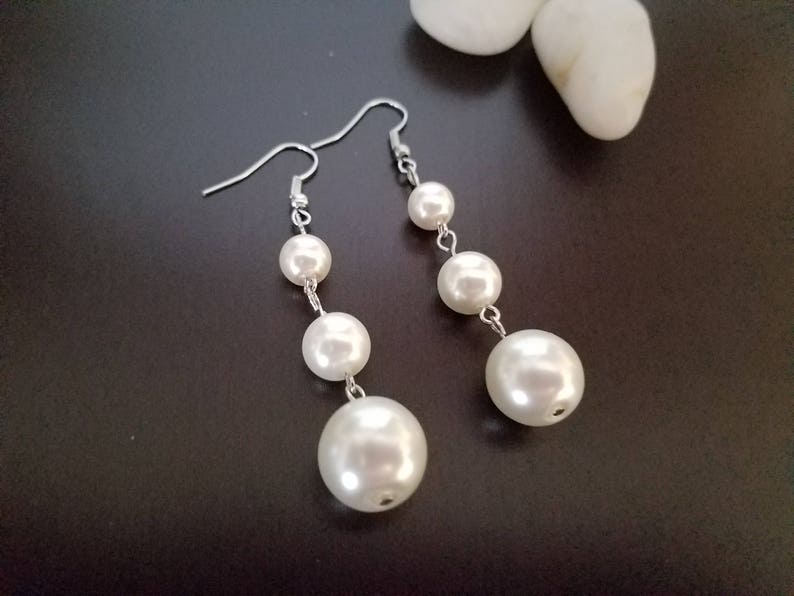 Pearls Earrings Bredesmaid Gif Girlfriend Gift Gift for Women silver Earrings Earrings Dainty Wedding Jewelry Jewelry Handmade