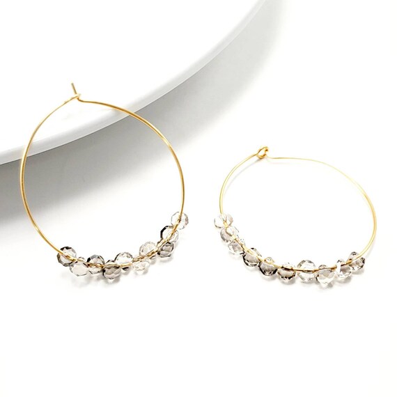 Big Hoop Earrings, Hoop Earrings With Charm, Thin Hoop Earrings, Dainty  Hoop Earrings, Dainty Gold Hoop Earrings, Gold Filled Hoop Earrings