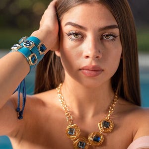 Statemente necklace, thick gold necklaces, gold thick necklace, gold chain necklace thick, chunky charm necklace, gifted jewelry necklace