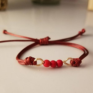 Bracelet de protection rouge, mauvais œil, bracelet à cordes rouges avec carte, bracelet rouge Kabbale, bracelet bonne chance, cadeau du nouvel an lunaire chinois