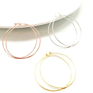 Thin hoop earrings, Extra thin hoop, Classic Thin Hoop, Gold Thin Hoop, Large Thin Hoop, Dainty earrings, Endless hoop earring, Gold Hoops