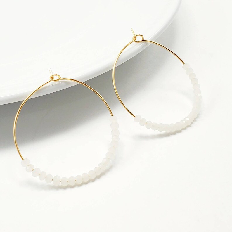 Thin Gold Hoops Hoop Earrings With Charm Dainty Hoop Etsy